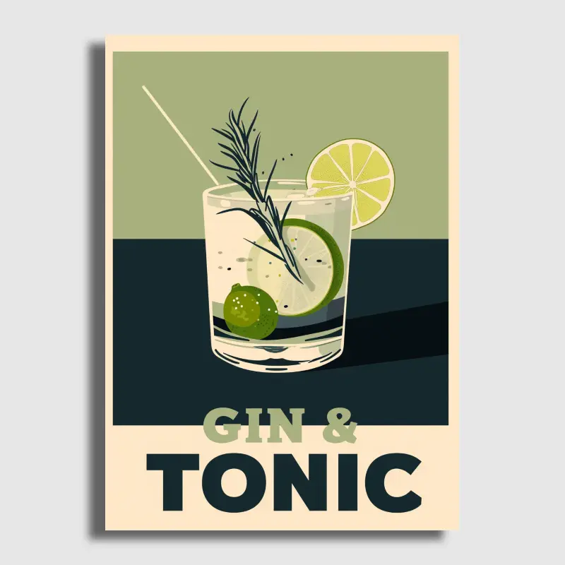 Slika za dnevno sobo - gin & tonic