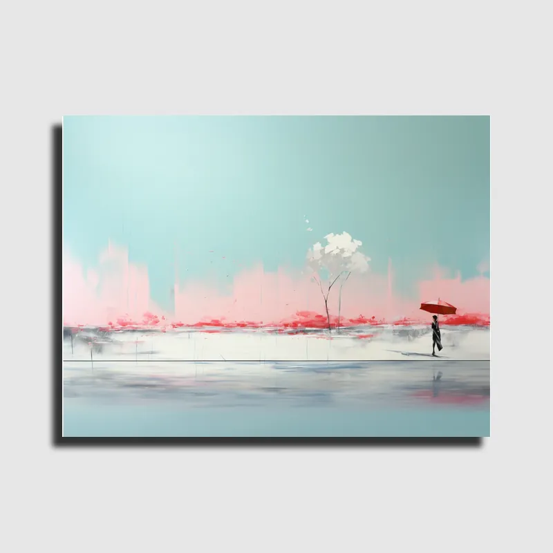 Wall art – Red Umbrella Walk