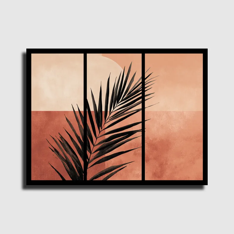 Wall art – Sunset Triptych Palm